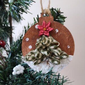 Handmade Wooden Christmas Tree Ornaments